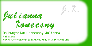 julianna konecsny business card